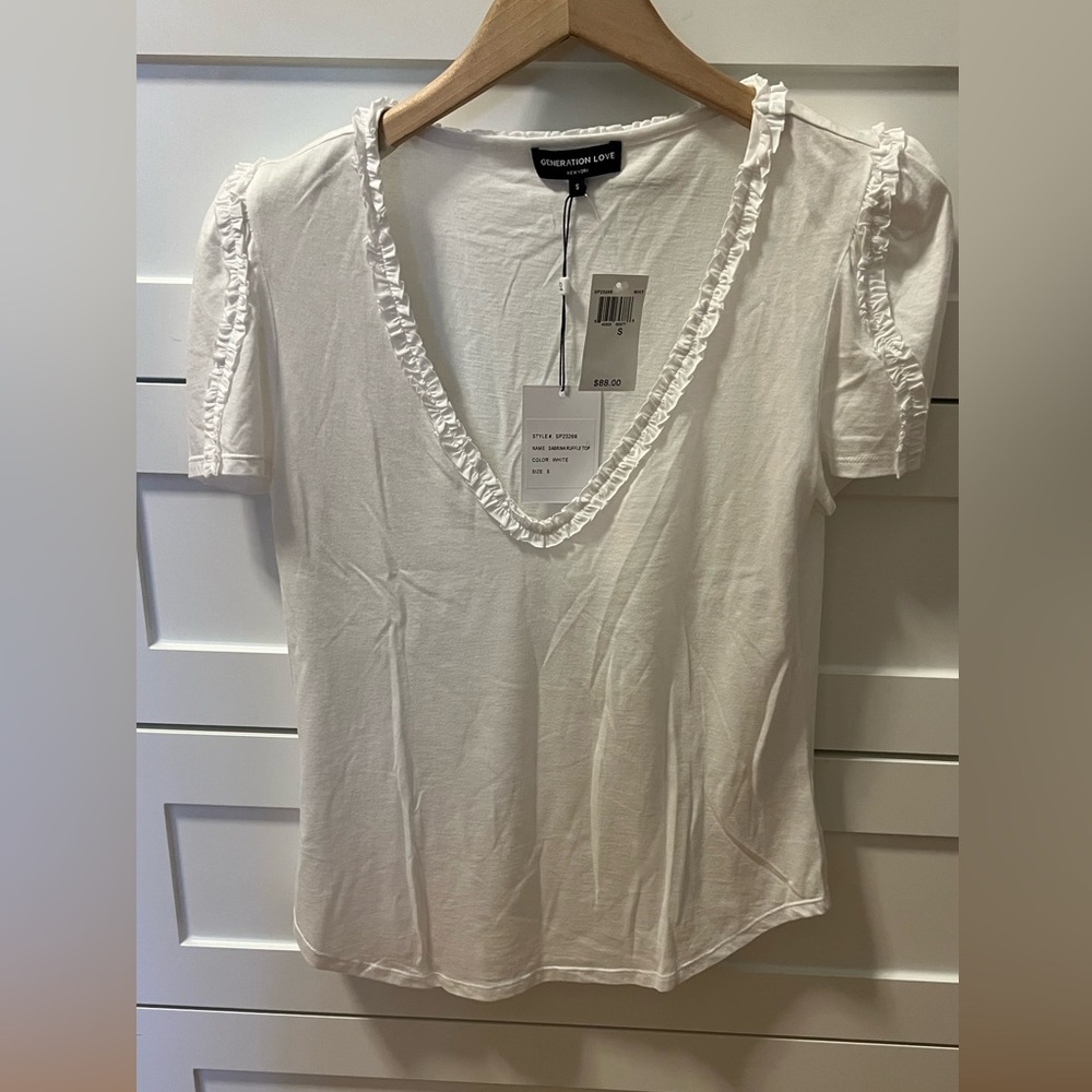 NWTA Generation Love Sabrina Ruffle Tee